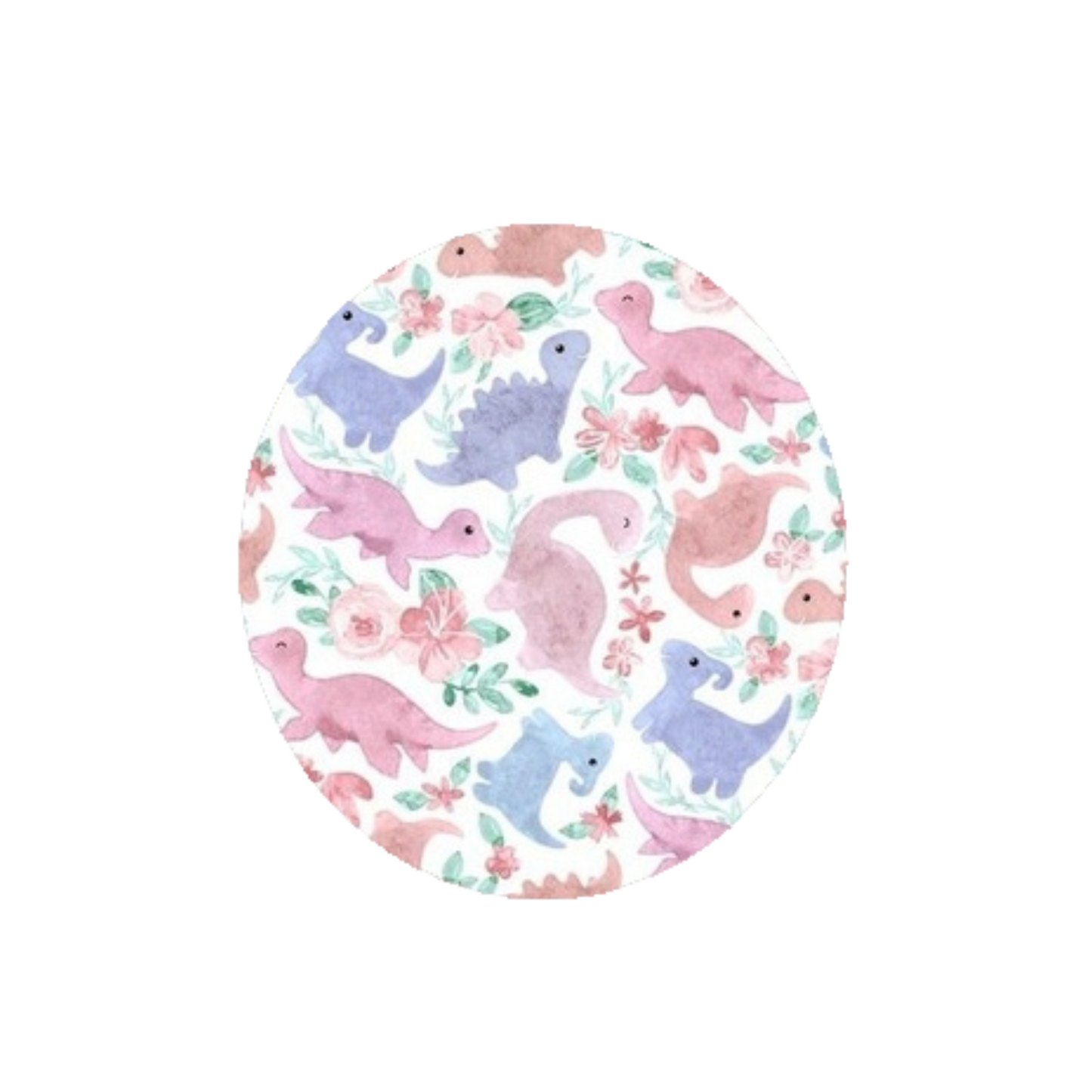 Pink and Purple Dinosaur CGM Adhesive Patch