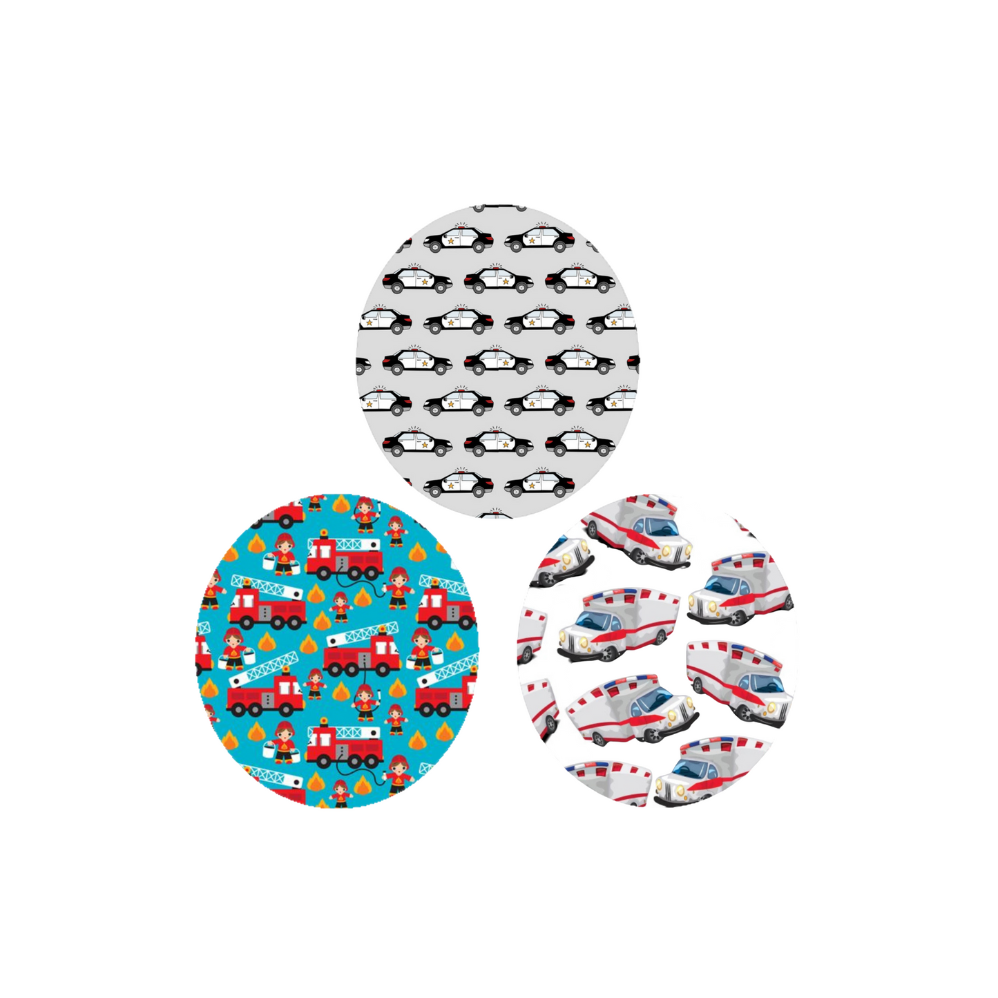 Police, Ambulance and Firetruck CGM Adhesive Patch