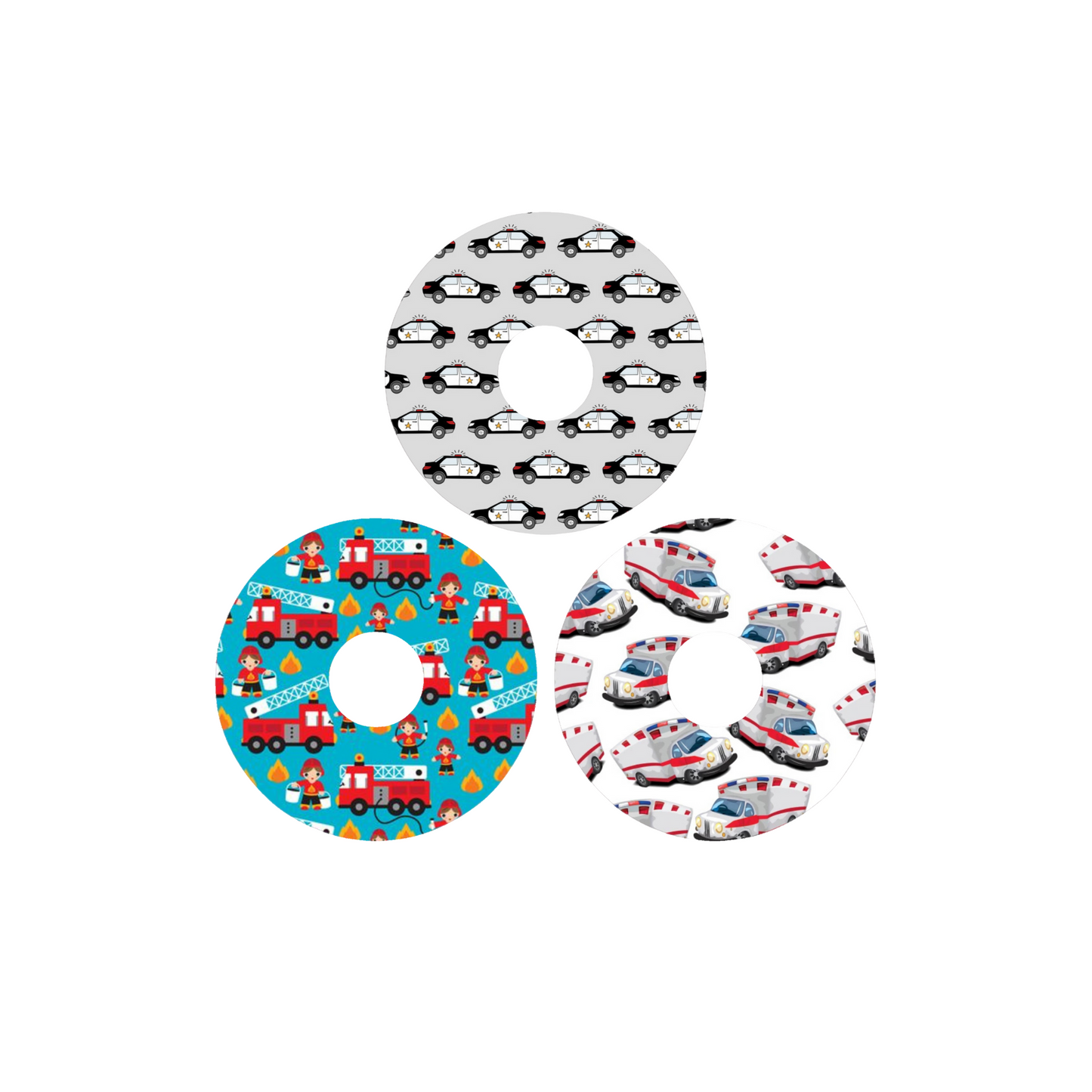 Police, Ambulance and Firetruck CGM Adhesive Patch