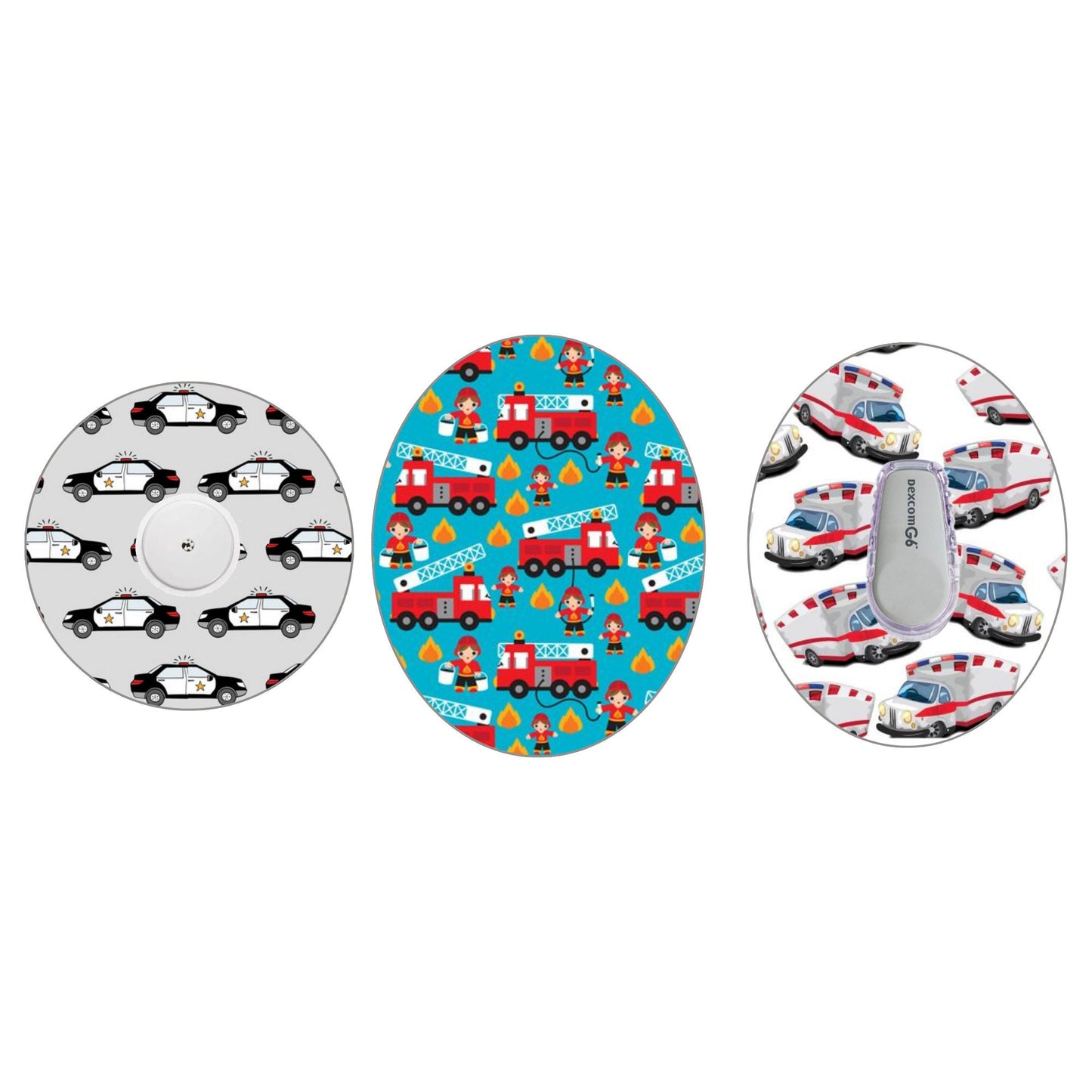 Police, Ambulance and Firetruck CGM Adhesive Patch