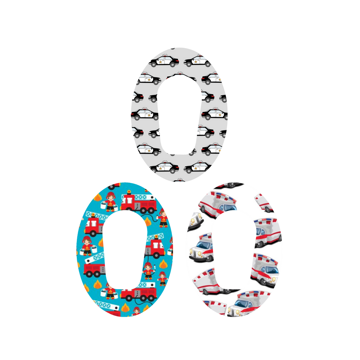 Police, Ambulance and Firetruck CGM Adhesive Patch