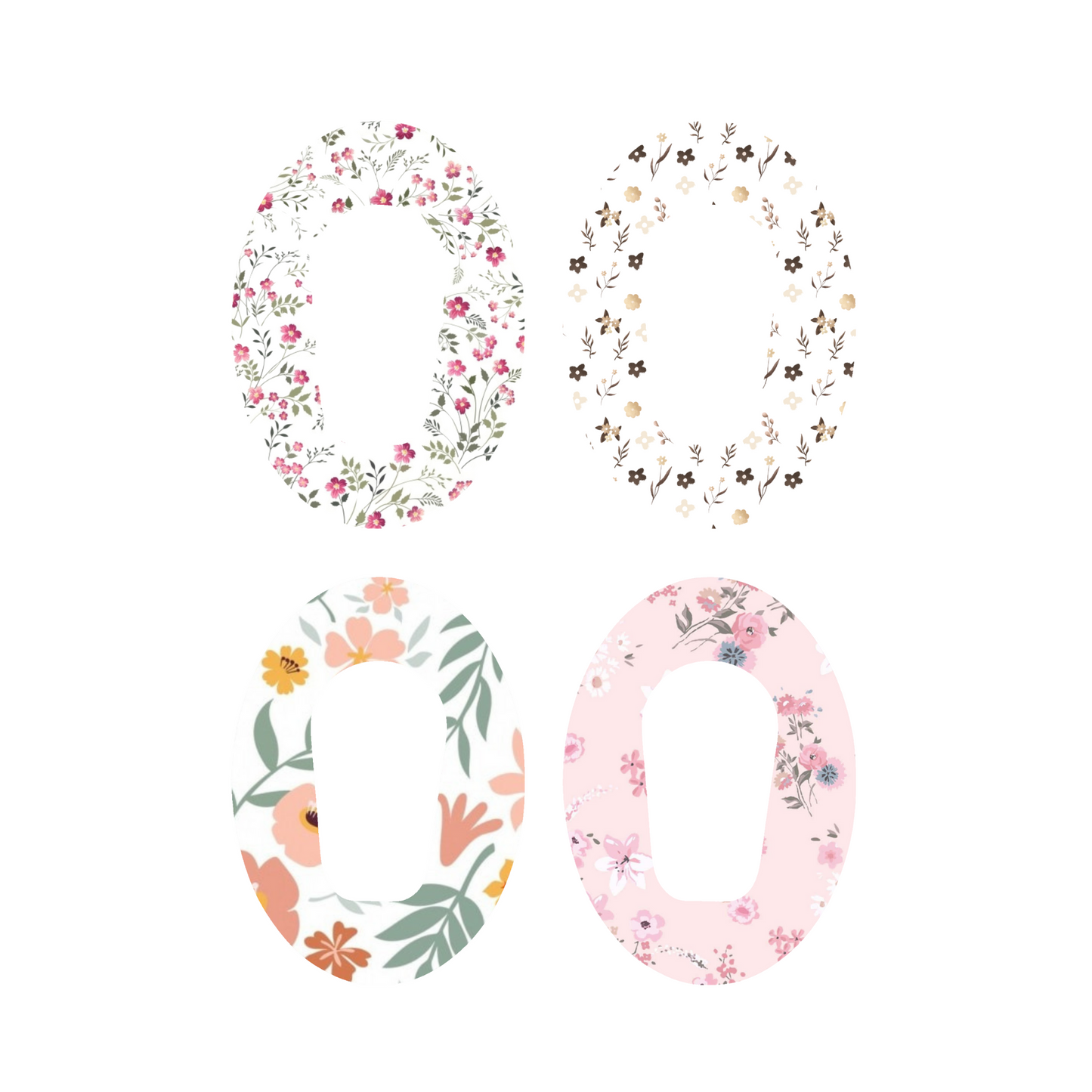 Floral CGM Adhesive Patch