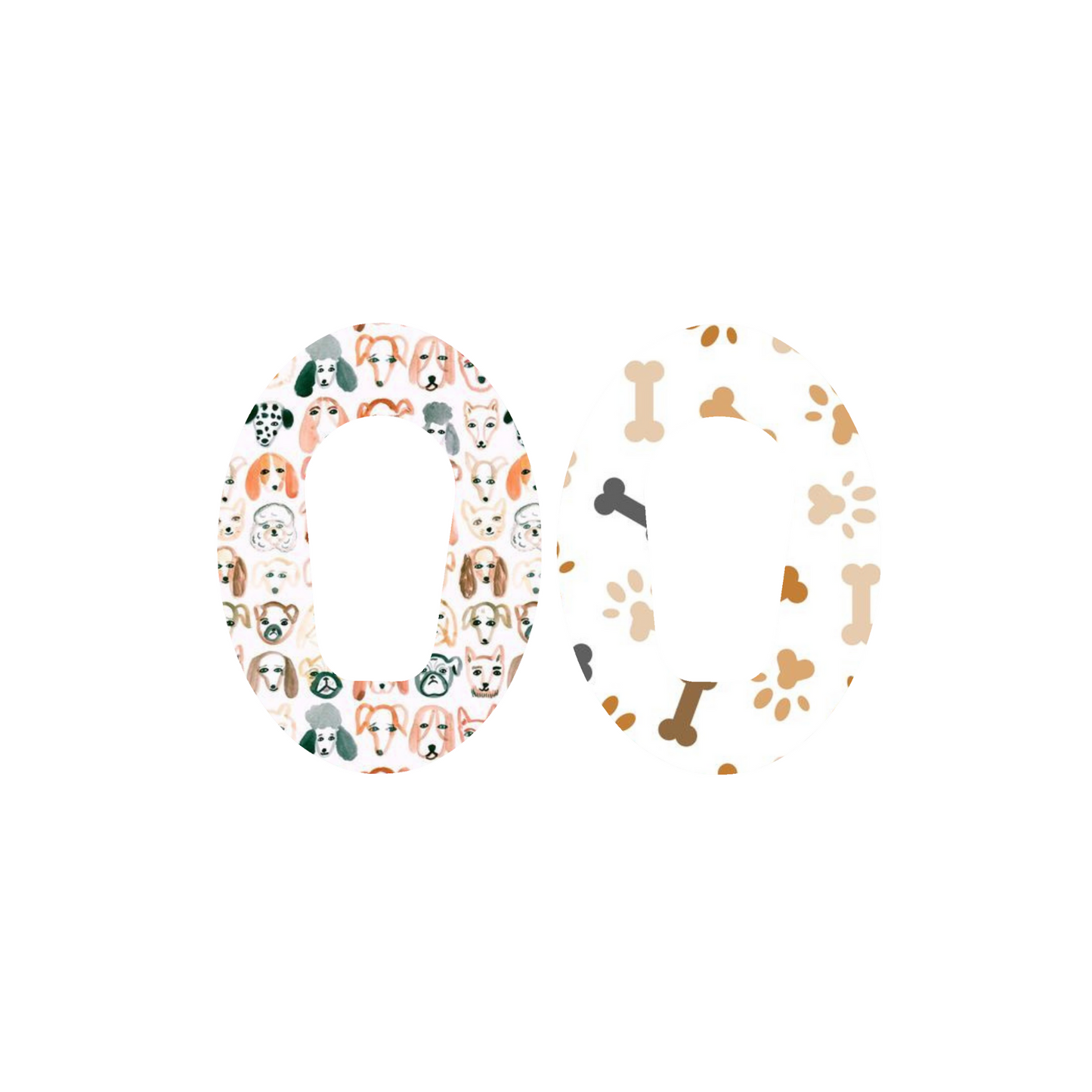 Dog Print CGM Adhesive Patch