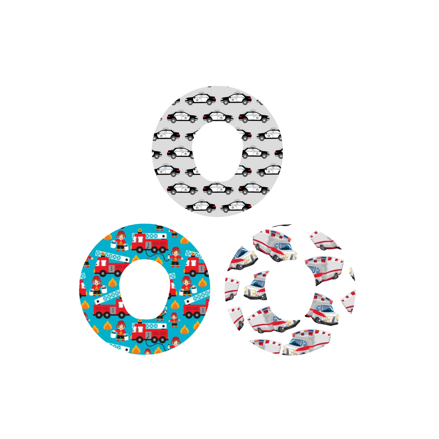 Police, Ambulance and Firetruck CGM Adhesive Patch