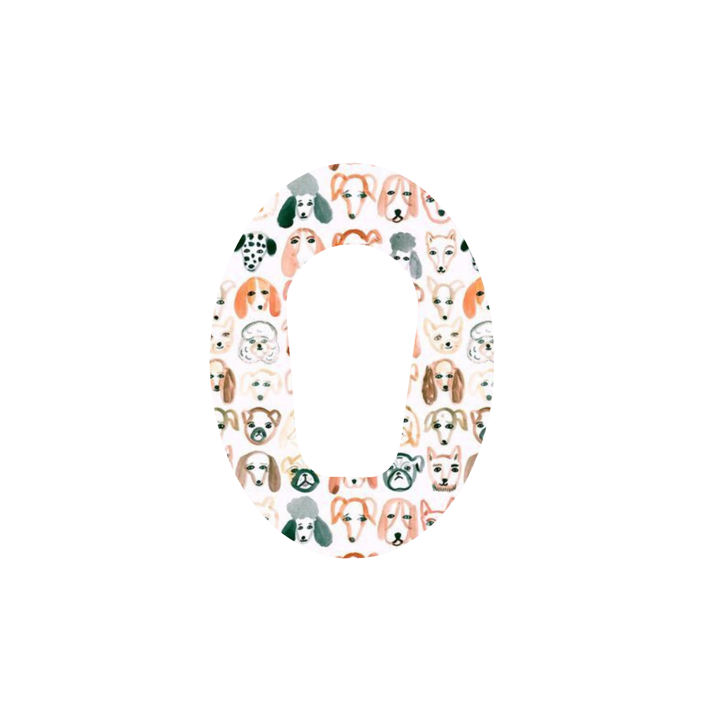 Dog Print CGM Adhesive Patch