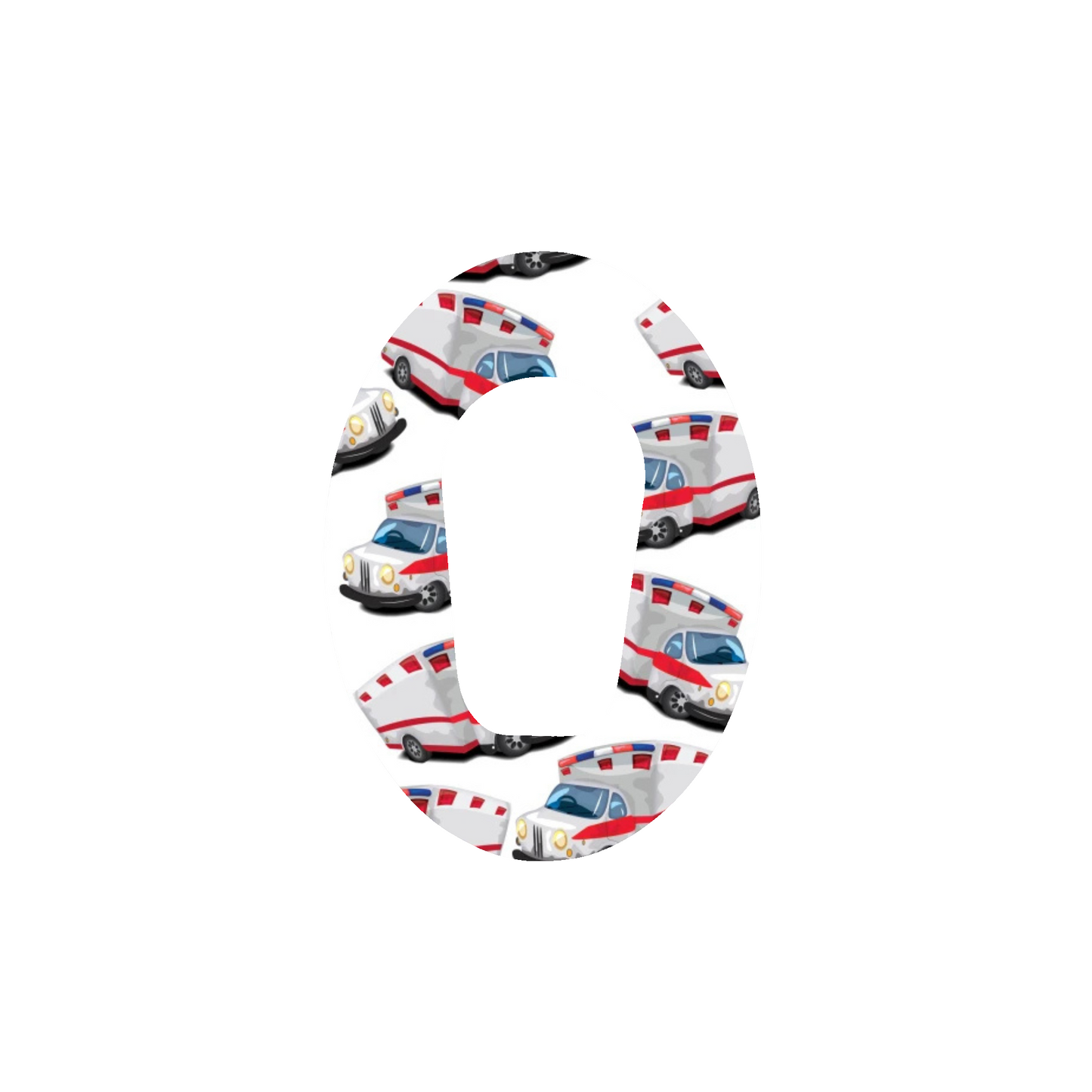 Police, Ambulance and Firetruck CGM Adhesive Patch