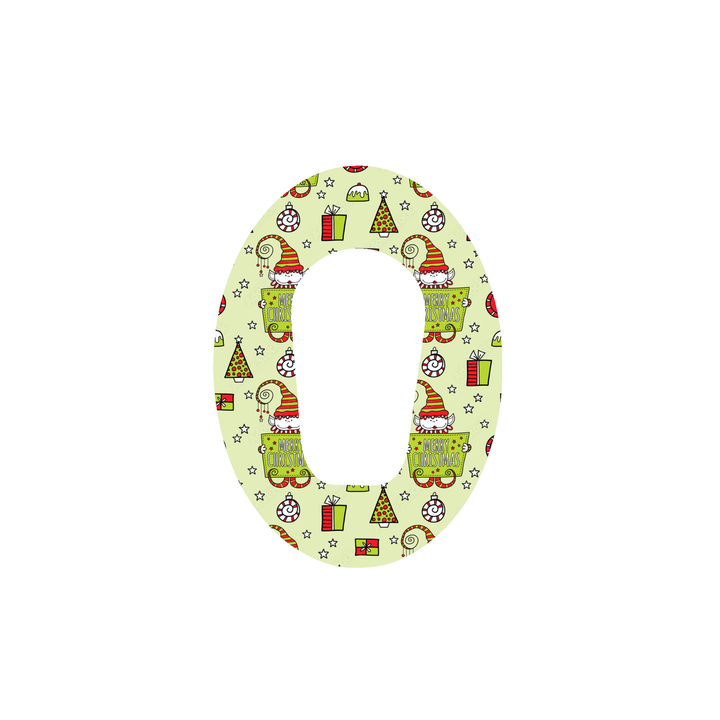 Christmas CGM Adhesive Patch