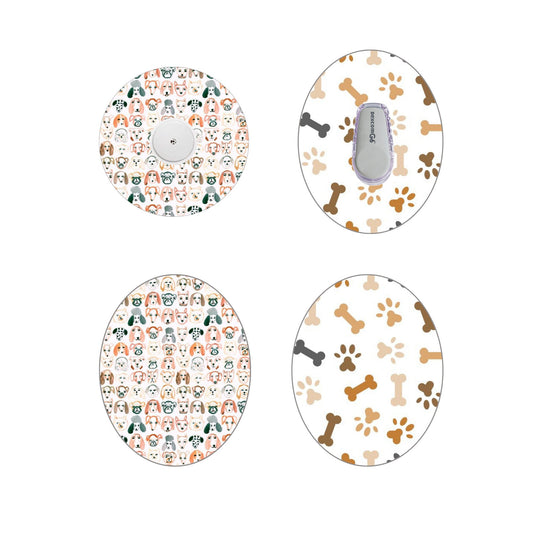 Dog Print CGM Adhesive Patch
